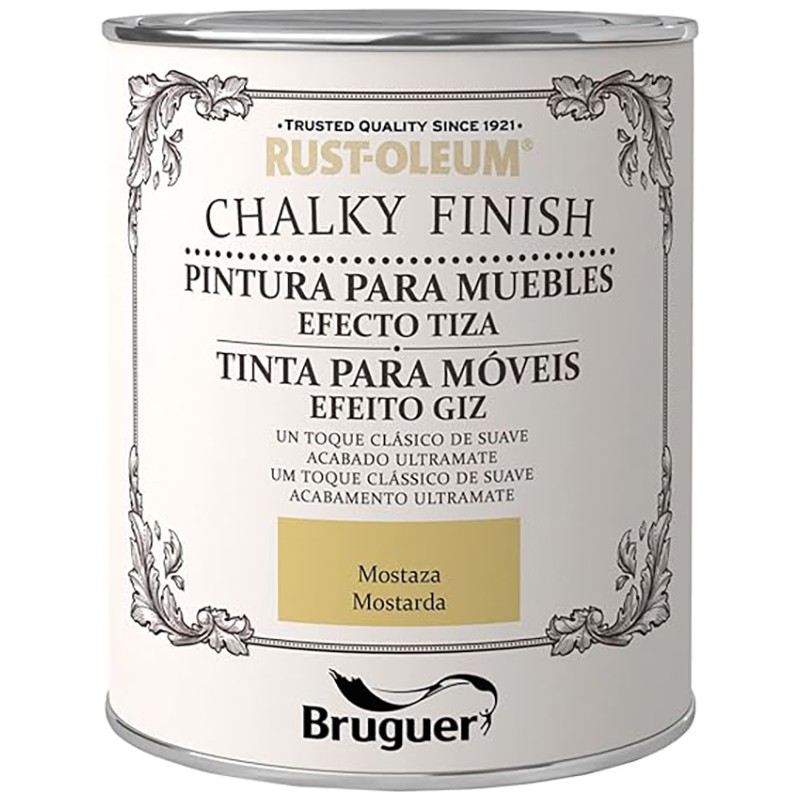 PINTURA MUEBLES TIZA MOSTAZA