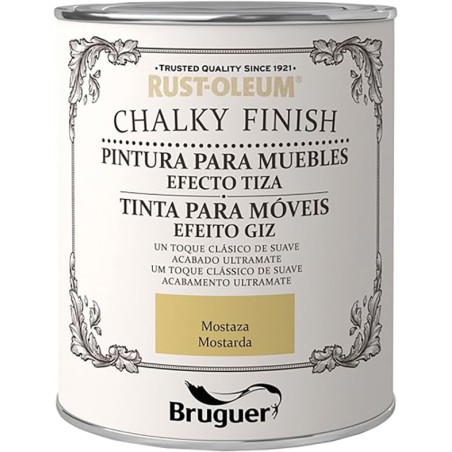 PINTURA MUEBLES TIZA MOSTAZA