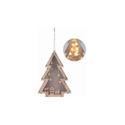 COLGANTE ARBOL MADERA LED