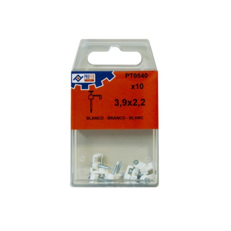 GRAPA PLASTICO BLANCO C/8 PZS