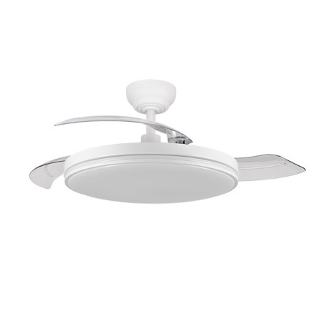 VENTILADOR TECHO C/LUZ 3 ASPAS RETRACTIL BLNC
