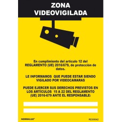 SEÑAL ZONA VIDEOVIGILADA