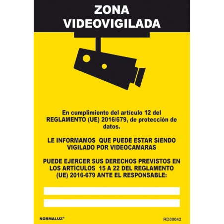 SEÑAL ZONA VIDEOVIGILADA