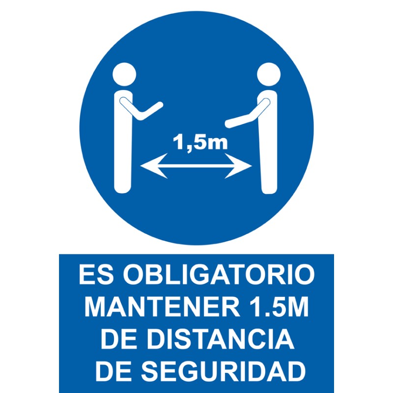 OBLIGA DISTANCIA 1,5M SEGURIDAD