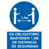 OBLIGA DISTANCIA 1,5M SEGURIDAD