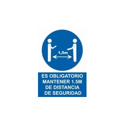 OBLIGA DISTANCIA 1,5M SEGURIDAD