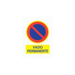 SEÑAL FIJA PVC VADO PERMANENTE