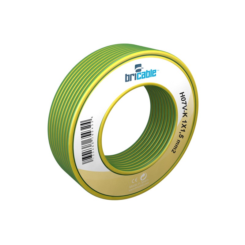 CABLE LINEA UNIPOLAR FLEXIBLE 1x1.5 AMAR/VERDE