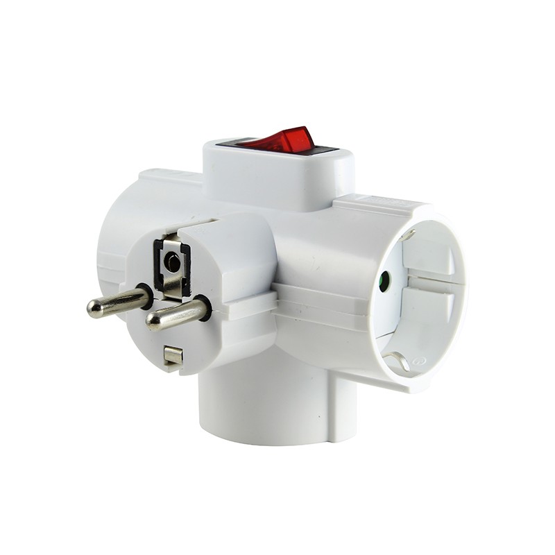 ADAPTADOR 3T C/INTERRUPTIOR 16A