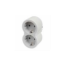 ADAPTADOR ESTÁNDAR 2X2P+T FRONTAL BCO/GRIS