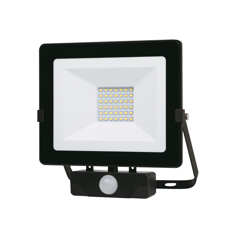 FOCO LED NEGRO IP65 C/SENSOR