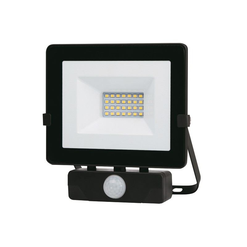 FOCO LED NEGRO IP65 C/SENSOR