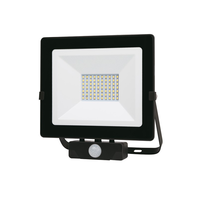 FOCO LED NEGRO IP65 C/SENSOR