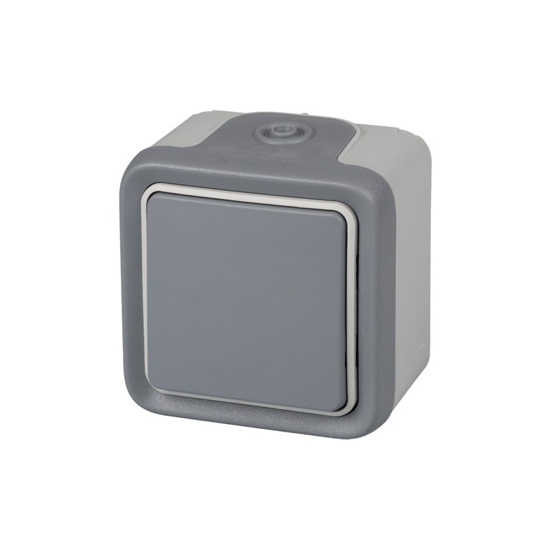 PULSADOR SUPERFICIE IP55 GRIS