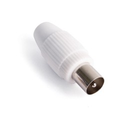 CONECTOR ANTENA COAXIAL MACHO RECTO PVC