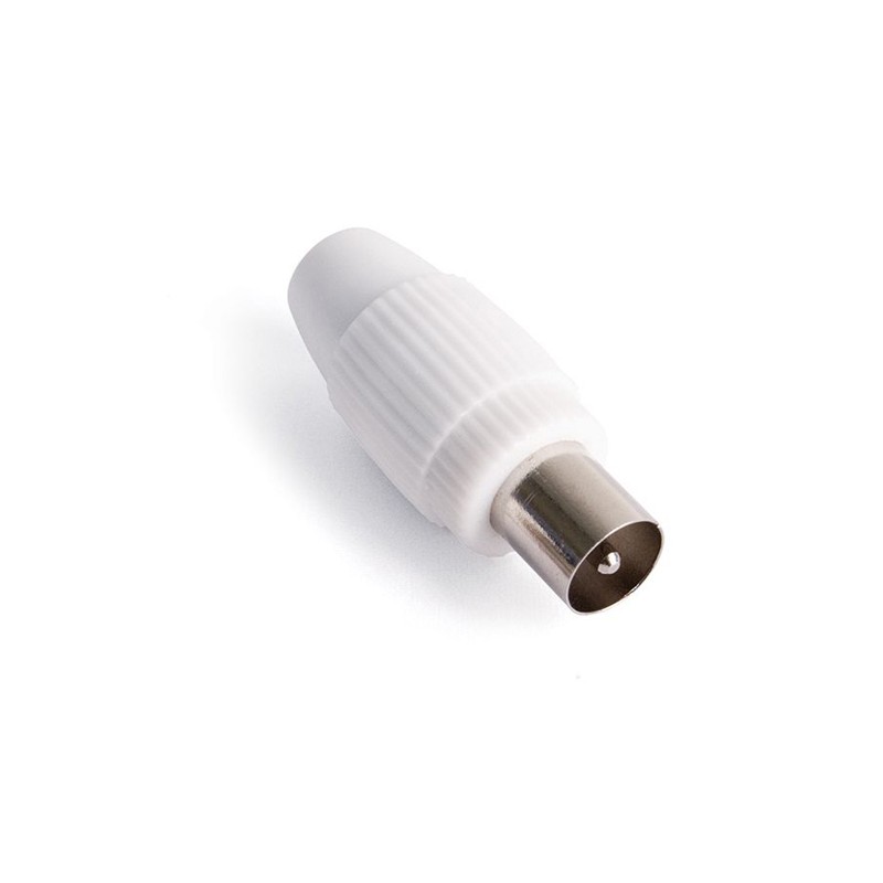 CONECTOR ANTENA COAXIAL MACHO RECTO PVC