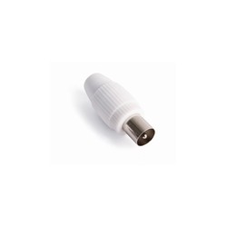 CONECTOR ANTENA COAXIAL MACHO RECTO PVC