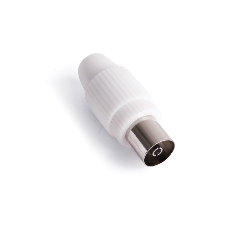 CONECTOR ANTENA COAXIAL HEMBRA RECTO PVC