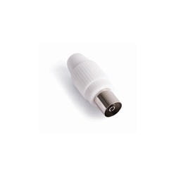 CONECTOR ANTENA COAXIAL HEMBRA RECTO PVC