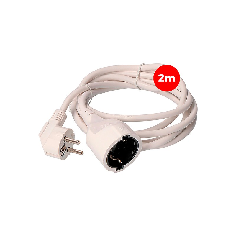 PROLONGADOR CABLE BLANCO 3G1.5 16A