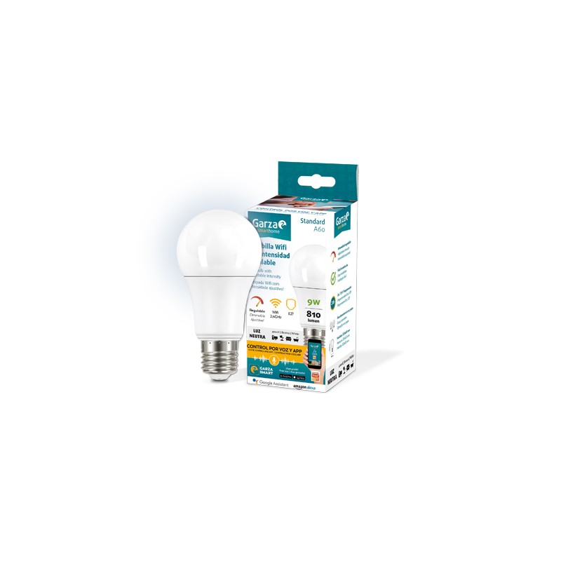 LAMPARA LED WIFI E27 LN REGULABLE 810LM