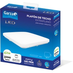 PLAFON TECHO CUADRADO BLANCO 3200Lm LF