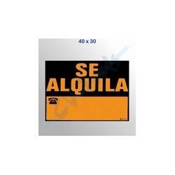 CARTEL PLASTIFICADO SE ALQUILA