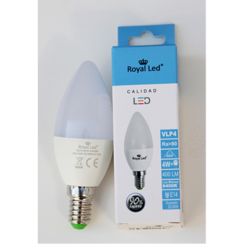 LAMPARA LED VELA E-14 F 400lm