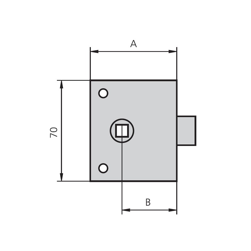 PICAPORTE SOBREPONER ESMALT 8MM