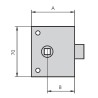 PICAPORTE SOBREPONER ESMALT 8MM