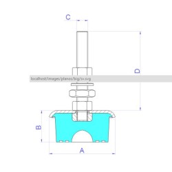 SOPORTE PIE MAQUINA SV000 M-8