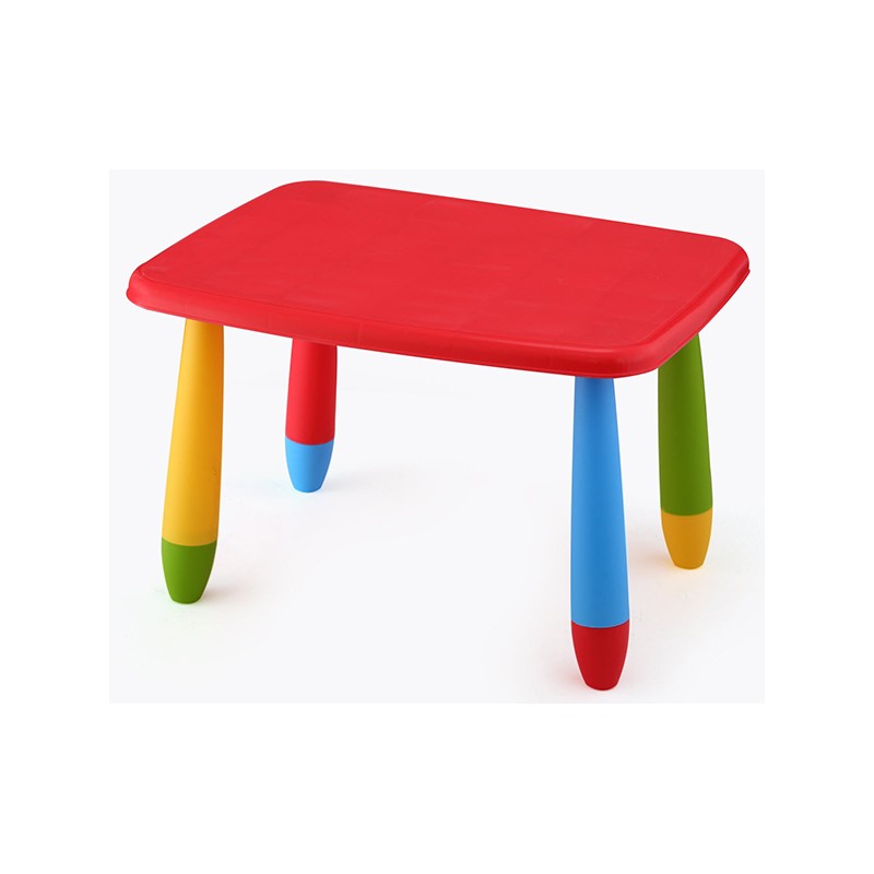 MESA INFANTIL RECTANGULAR ROJA