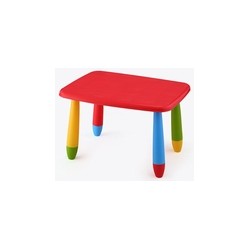 MESA INFANTIL RECTANGULAR ROJA