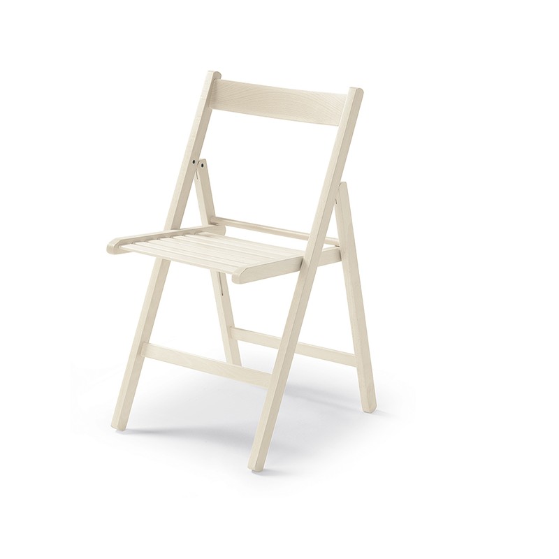 SILLA PLEGABLE MADERA BLANCO