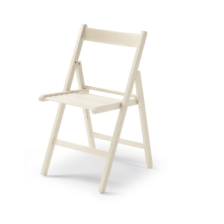 SILLA PLEGABLE MADERA BLANCO