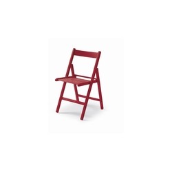 SILLA PLEGABLE MADERA ROJO