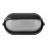 APLIQUE PARED OVAL NEGRO C/PLACA DELANTERA