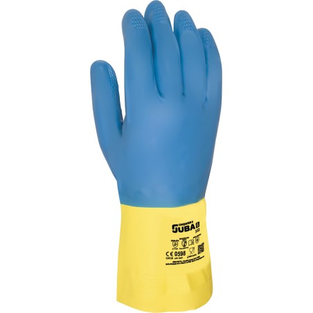 GUANTE LATEX IND AZUL/AMAR