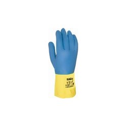 GUANTE LATEX IND AZUL/AMAR