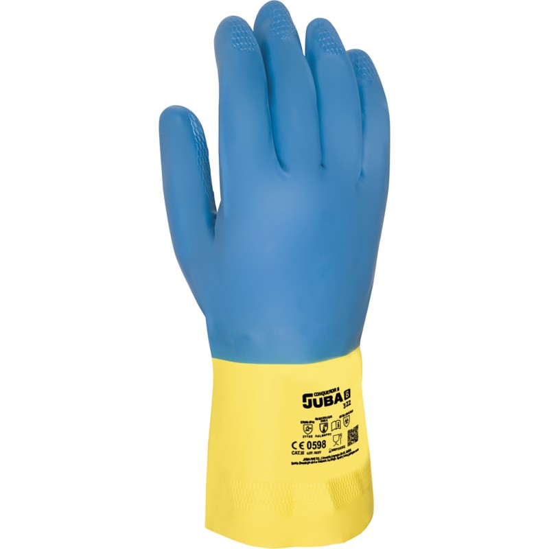 GUANTE LATEX IND AZUL/AMAR