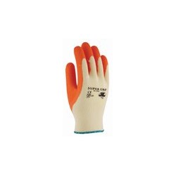 GUANTE POLIESTER LATEX NARANJA