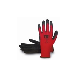 GUANTE POLIESTER LATEX ROJO