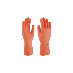 GUANTE LATEX INDUSTRIAL NARANJA