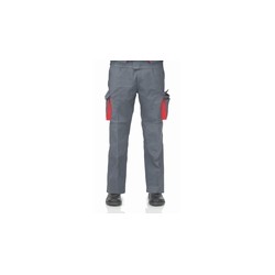 PANTALON TERGAL CARGO GRIS/RJO