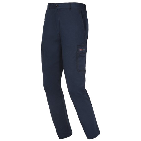 PANTALON ALGODON STRETCH AZUL