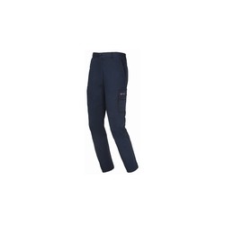 PANTALON ALGODON STRETCH AZUL