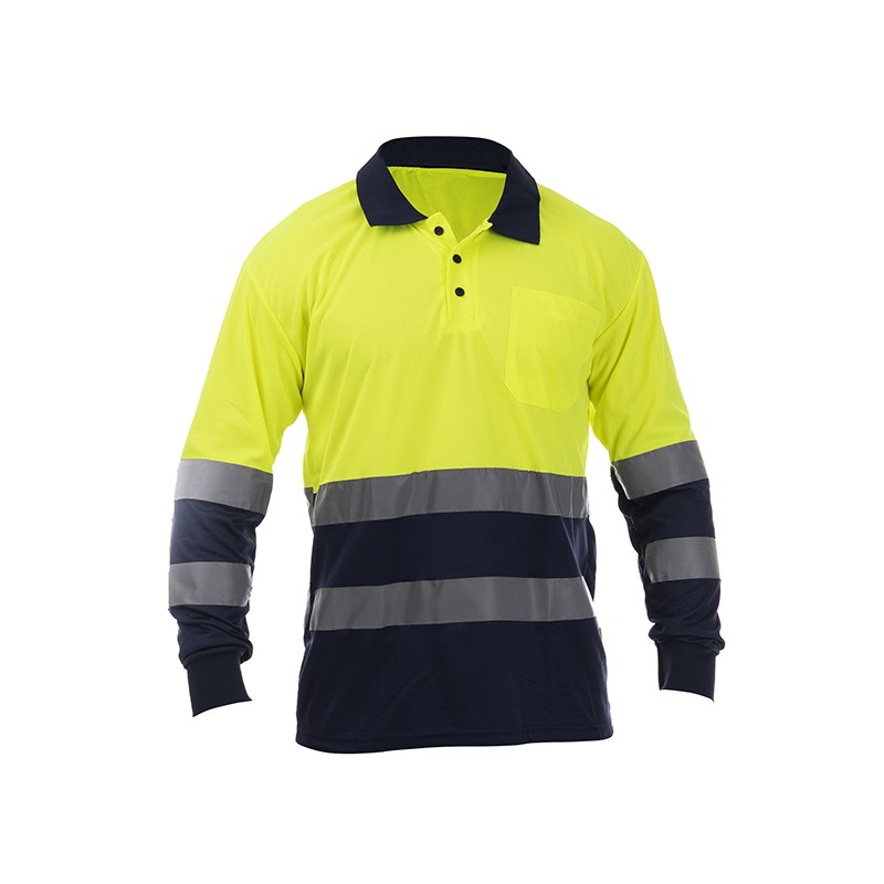 POLO AV M/LARGA AMARILLO/AZUL