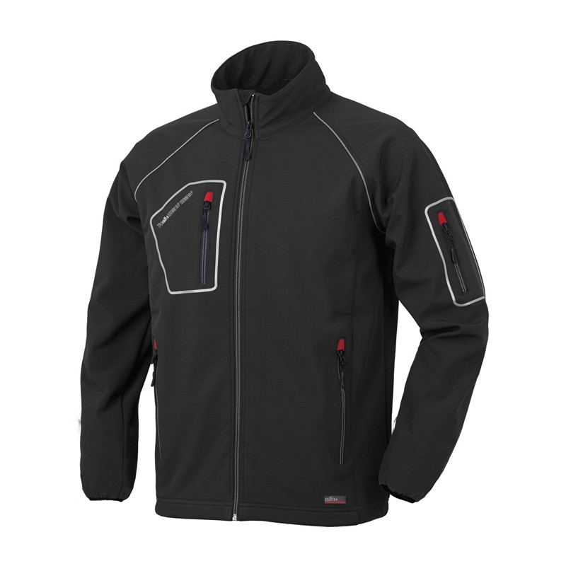 CHAQUETA SOFTSHELL 4B NEGRA