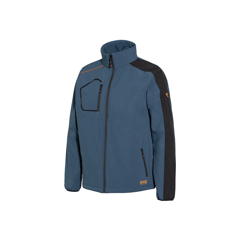 CHAQUETA SOFTSHELL KIND AZUL