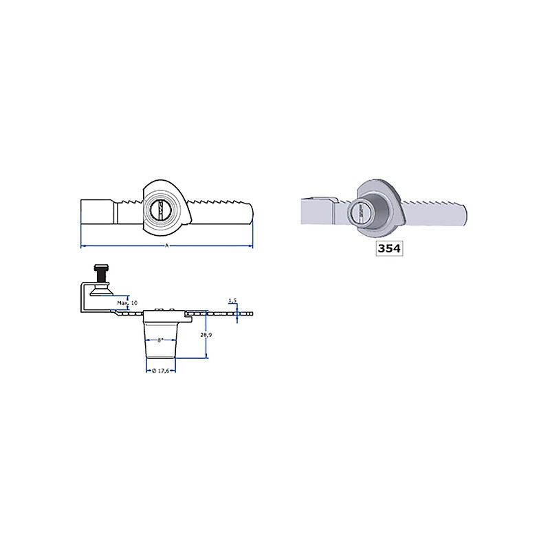 CERRADURA P CORRED CRISTAL CR